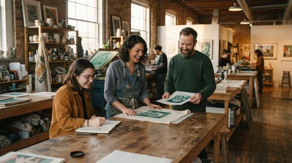 Editorial illustration for Choosing Your Creative Community: A Guide to Artist Co-op Models