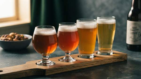 Editorial illustration for How Brewers Match Beer Styles and Flavors to the Seasons