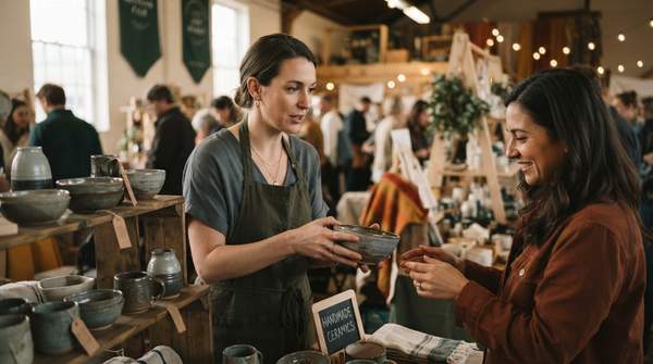 Editorial illustration for How to Choose the Right Artisan Market for Your Handmade Goods